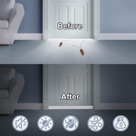 Bas De Porte Double Isolant, Fond Joint De Porte, Bande De Joint, Bande InsonoriséE De Bas De Porte, Joint D'étanchéité De Porte Pour Fenêtre Anti-Intempéries, Peut Bloquer Les Insectes