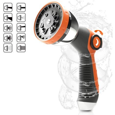 Pistolet d‘arrosage Pistolet, Pulvérisateur de Jardin, Pistolet Arrosoir à Haute Pression avec 10 Modes d'Arrosage, pour lavage de Voiture, Irrigation de Jardin et des Plantes (1/4)