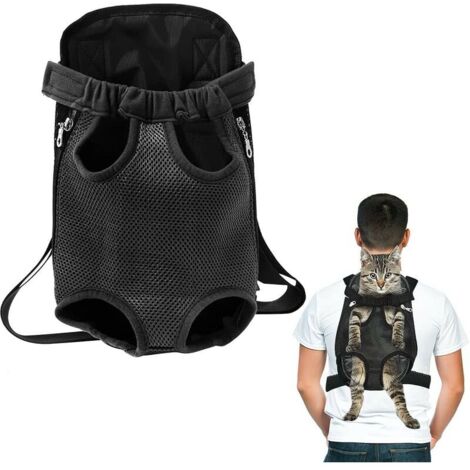 Serbia – Sac de transport ventral pour moyen petit chien – 5 trous d'exposition – Tissu toile durable et respirant – Sangles ajustables