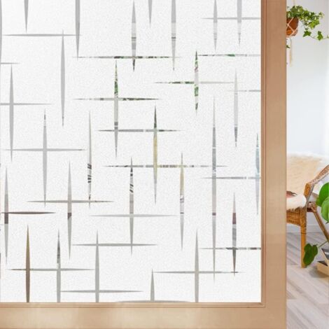 Film autocollant pour fenêtre 44.5x200cm Static Privacy UV Protective Decorative Film for Home Office Bedroom Kitchen (1/5)