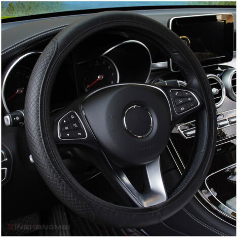 Véhicule Couvre Volant Voiture Protecteur de Volant  Diamètre 38cm (15") Cuir