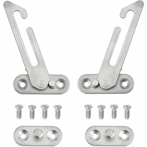 Lot de 2 entrebâilleurs de fenêtre en UPVC - En acier inoxydable 304 - Avec vis - Pour fenêtre à gauche et à droite