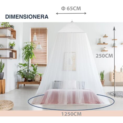 Kit moustiquaire 150 x 250 cm + bande de fixation 8m x 0.7 cm blanc