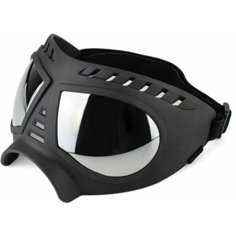Lunettes pour Chien Lunettes pour Animaux de Compagnie, Lunettes pour Moyen Grand Chien de Anti-UV Imperméable et Coupe-Vent - Noir (1/4)