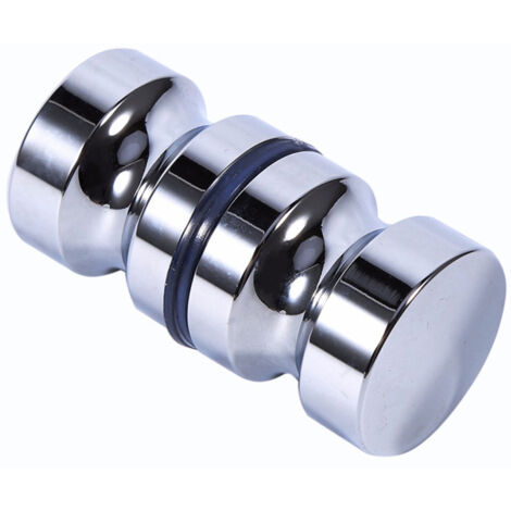 Bouton de Porte de Douche Poignée de Porte Rondes en Alliage D'aluminium pour Salle de Bain Porte en Verre Porte Coulissante (1/5)