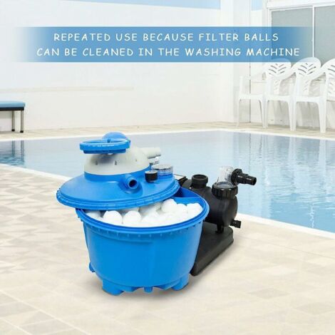 Boule Filtrante Piscine Réutilisable 700g Bleu – Remplace 25 Kg De Sable, Haute Performance Et Écologique