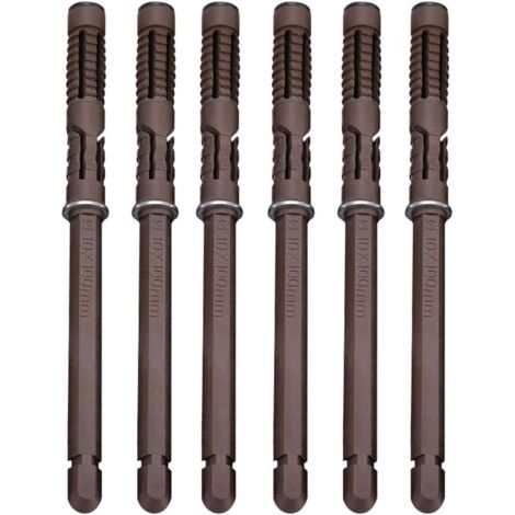 [6 pièce] Ø10x100 mm Concealed Flottant Support de Tablette Montage Mural Supports étagères - Lourd Devoir Support Invisible Supports à Tablette Cachés pour DIY Etagères Murale Conseil Flottant (1/5)