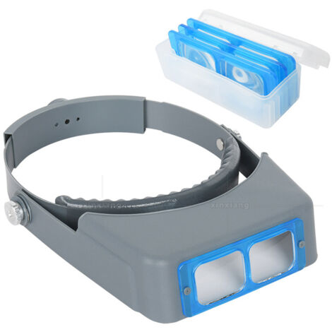 Loupe serre-tête, loupe professionn à double objectif pour bijoux, loupe binoculaire en verre opitcal avec grossissement d'objectif-1,5X 2X 2,5X 3,5X pour réparation, travaux manuels