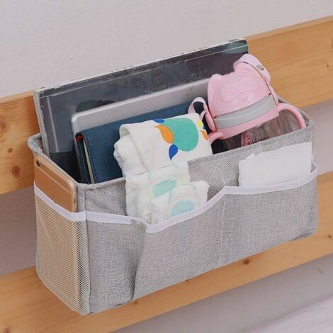 Boîte de Rangement en Tissu de Coton et Lin Panier de Rangement Portable Panier de Rangement de Bureau Cosmétiques Boîte de Rangement