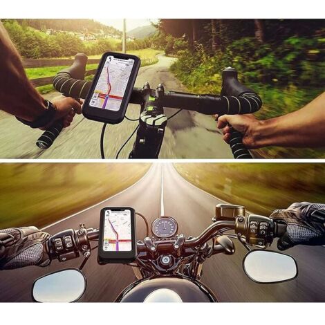 Support Téléphone étanche 360° Pour Vélo, Moto, Trottinette – Guidon 22-28 Mm, écran Tactile, Compatible écrans <6.7"