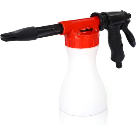 Mousse Gun, Pistolet de pulvérisation réglable de 900 ML connecté au Tuyau d'arrosage Universel, Pistolet de pulvérisation pour Voiture, Nettoyage de Maison, arrosage de Jardin (1/5)