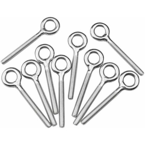 Lot De 4 Plaques à œil En Acier Inoxydable 316 – Avec Vis, Pour Hamac, Bateau, Suspension (6 Mm)