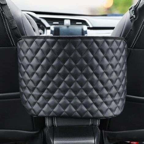 Sac de rangement pour siège de voiture, porte-sac à main de voiture, organisateur de dossier de siège en cuir de grande capacité (1/5)
