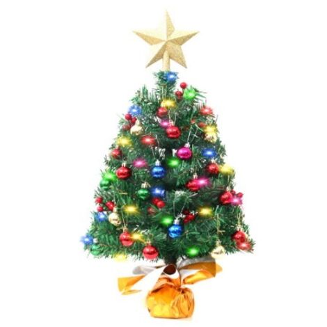 1PC multicolore Mini Sapin de Noel Artificiel,Mini Arbre de Noël avec Guirlandes Lumineuses LED et Ornements, Petit Sapin de Noël Décoré, Décoration de Noël pour Table, Décoration de Noël (1/5)