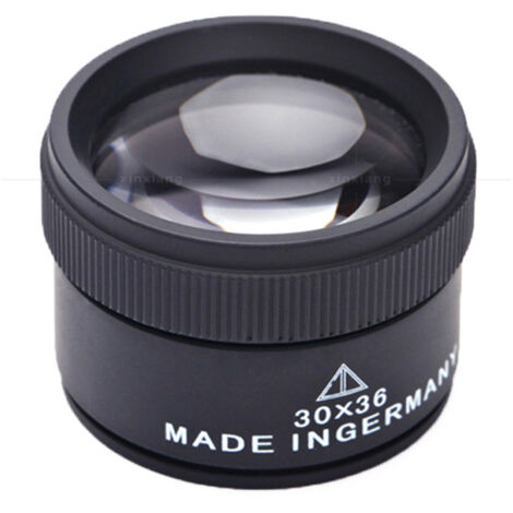 30X Loupe de Bijoux,Métal Portable Grossissement Optique,Loupe de Poche pour Pièces de Monnaie Timbres Bijoux Montre (1/5)