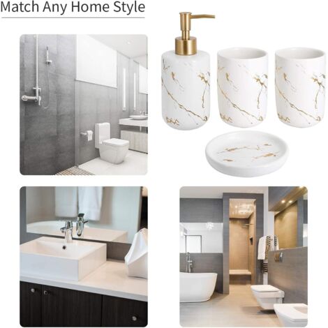 Ensemble D'accessoires De Salle De Bain En Cér... – Grandado