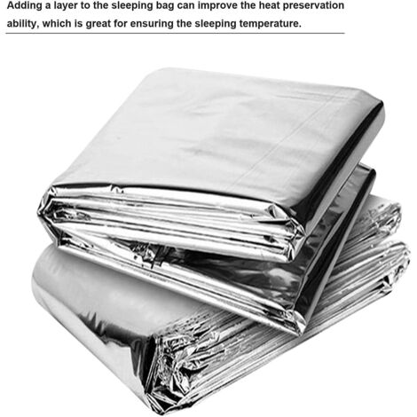 Wlauqueta Paquet de 4 Couverture d'urgence Couverture Thermique en Mylar d' urgence RéUtilisable Ultra pour la Survie en Plein Air Camping RandonnéE