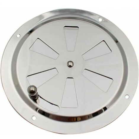 125mm Grille d'aération circulaire, bouches d'aération réglables entrée et sortie d'air en inox (1/4)