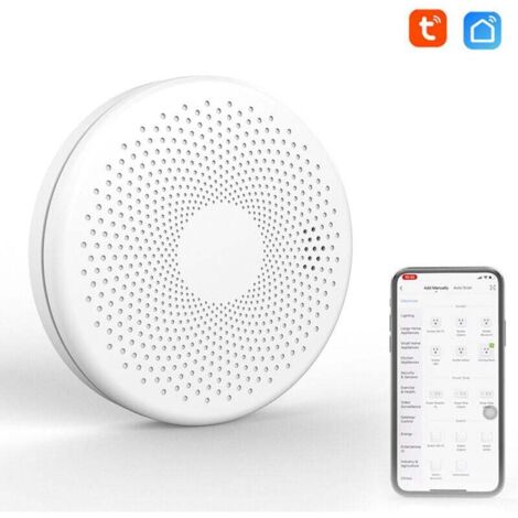 Wifi 2 en 1 détecteur de fumée de monoxyde de carbone intelligent Co détecteur de son de gaz fonction d'alarme de lumière stroboscopique (1/5)