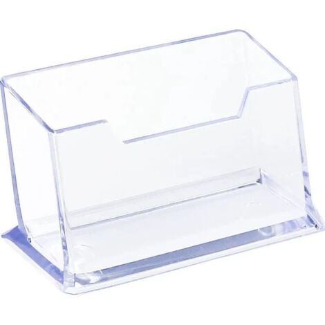 Taymar Porte-Cartes De Visite 4 Compartiments Transparent - Présentoir Bureau