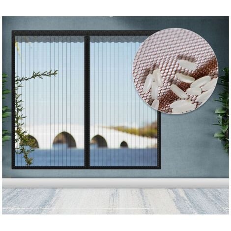 Moustiquaire Fenêtre Magnétique 95x185cm Aimantée Auto