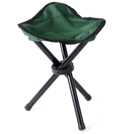 Tabourets de camping trépied, chaise de camping pliante portative légère, petit tabouret en toile à 3 pieds pour la pêche en plein air plage barbecue pique-nique voyage siège de randonnée (1/5)