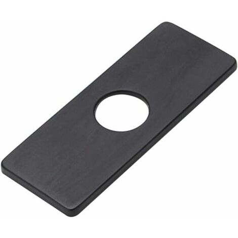 1PC noir Plaque de trou d'évier de cuisine pour robinet de salle de bain, lavabo, rosace de robinet en nickel brossé (1/5)