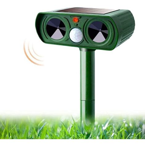 Répulsif Chat Exterieur 1 PC, Ultrasons et Lecteur Flash, Chargement Solaire, Prévenir Chiens Souris Pigeon pour Pépinière de Jardin (1/5)