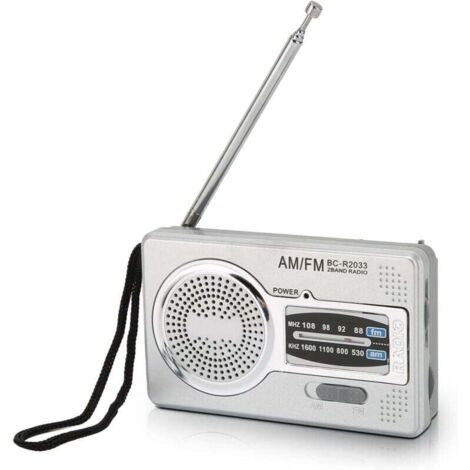 Radio portable, radio transistor AM FM avec réception longue portée, radio avec haut-parleur et prise casque (1/4)