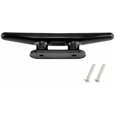 8 pouces Noir Taquets D'amarrage Corde de Bateau, MoreChioce Bateau Cleat Marine Steel Deck Heavy Dossier Dock Cleat en Nylon pour Accessoires Marins pour Ligne de Pont de Yacht Marin (1/5)
