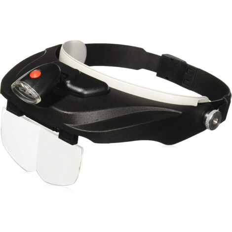 Deluxe loupe serre-tête de la Série PRO avec fonction éclairage par LED et quatre lentilles de rechange (CP-60) (1/5)