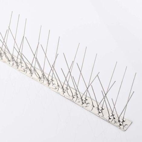 lot de 10pcs 3.3 Mètres Pointes Anti-Oiseaux en Acier Inoxydable- Pics Anti-Pigeons,Moineaux,Corneilles (1/4)