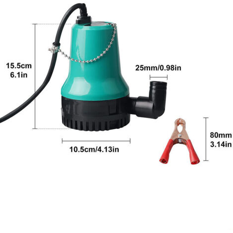 Pompe D'évacuation Vide Pompe Eaux Sales 12V VGOL - 4200l/h, Flotteur Intégré (30mm Particules) Pompe Vide Cave Avec Flotteur Pompe D'évacuation Vide Pompe Eaux Sales 12V VGOL - 4200l/h, Flotteur Intégré (30mm Particules) Pompe Vide Cave Avec Flotteur