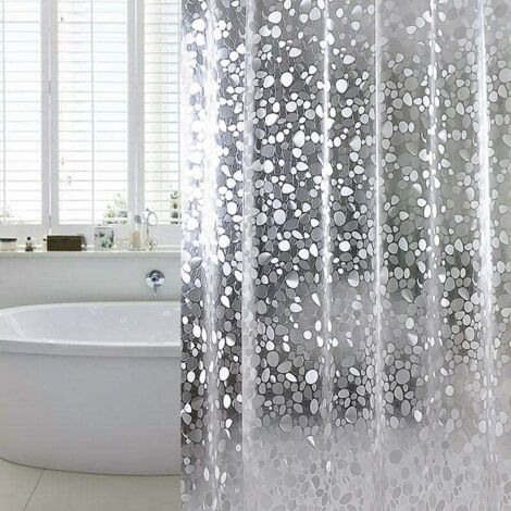 Rideau de douche, anti-moisissure, anti-baignoire, EVA, 180 x 200 cm,