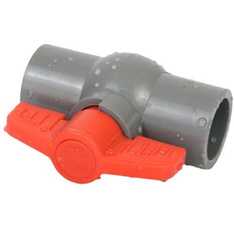 (φ40mm) Robinet à tournant sphérique en PVC, robinet à tournant sphérique en plastique, utilisé pour le raccordement coulissant du tuyau d'alimentation en eau, gris (1/5)