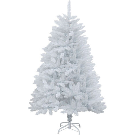 Sapin artificiel blanc de 60 cm, sapin de Noël blanc canadien à charnière de haute qualité, sapin blanc, léger, facile à assembler, avec support de sapin de Noël en métal (1/5)