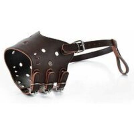 L-Muselière pour Chien en Cuir Muselière Anti-aboiement museau de Chien pour Les Chiens Grands Petite Moyenne (1/5)