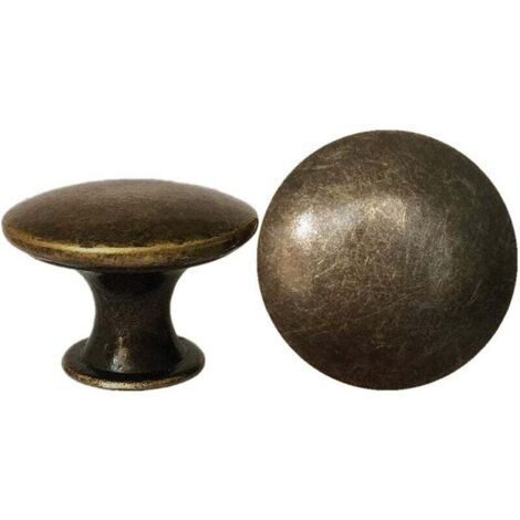 10x Boutons de Tiroir de Porte Vintage 30mm Antique Laiton Poignées de Placard d'armoires de Cuisine, Pour Commode et Armoire Meuble, Bronze Ancien (1/5)