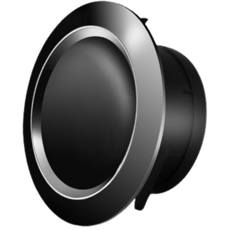 Serbia – Grille aération VMC ronde 75 mm – En ABS noir – Disque réglable pour ajustement débit air – Installation murale ou plafond (1/4)