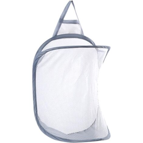 1pc Panier à Linge Suspendu,Panier Linge,Sac A Linge Sale Pliable,Corbeilles à Linge Pliable Maille Filet Avec Crochets Panier a Linge Pliable Pour Placard Dortoir Chambre Salle De Bain (1/5)