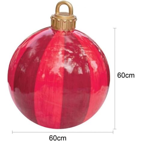 Grande Boule Lumineuse Gonflable De Noël En PVC De 61 Cm Avec LED Et Télécommande Pour