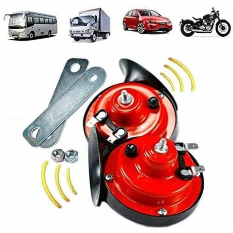 2 Avertisseurs électriques 12V 110DB - Twin Tone - Pour Auto, Moto, Camion