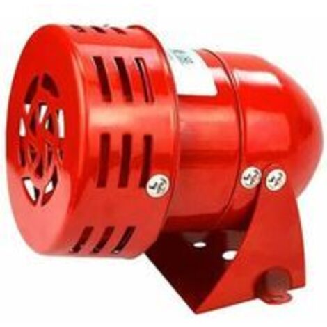 Sirène alarme 220V puissante sirène extérieure alarme 120dB rouge moteur fil Sirne métal corne industrie bateau alarme (1/4)