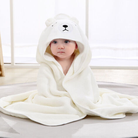 Cape De Bain Bébé Avec Capuche - Serviette épaisse 80x80 Cm, Douce Et Absorbante, Pour Nouveau-né