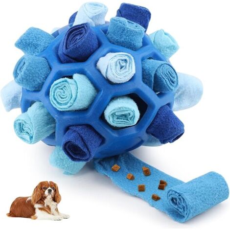 1pc Balle à Renifler Chien,Intelligentes pour Chiens Jouets à Mâcher Lavables Jouets Interactifs Encourager Les Compétences Naturs de Recherche de Nourriture pour Petit Moyen Grand Chien Bleu