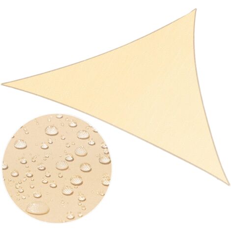 Voile d'ombrage, protection UV, protection solaire, facile à installer, (3mx3mx3m, beige) (1/5)