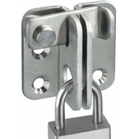 Serbia – Verrou de porte coulissante en acier inoxydable brossé – Loquet de sécurité 55mm x 45mm – Résistant aux rayures – Pour portes et fenêtres - EMS3001-B (1/5)