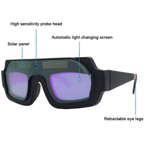 Lunettes De Soudure à Assombrissement Automatique Solaire - Protection UV/IR - Pour Soudage à L’arc, TIG, MIG
