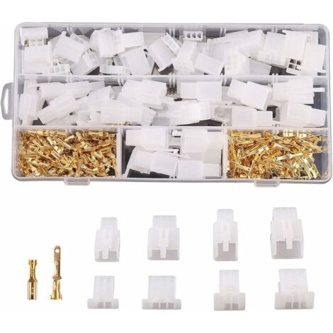480Pcs 2.8Mm Automobile Connecteur Kit 2 3 4 6 Broches Automobile Fil Électrique Connecteurs Kit Pour Moto Moto Voiture Camion Scooter Bateaux Électrique Instruments (1/5)