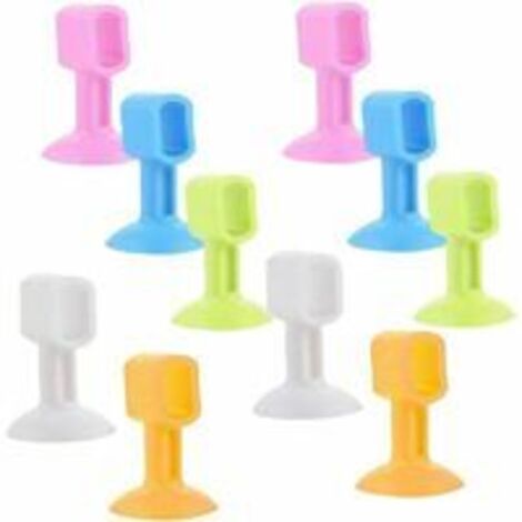 10 Pièces Butée Porte En Silicone Anti-Collision, Poignée Porte Murale Protecteur, Silicone Anti-Collision Sans Poinçon Butoir de Porte Muet pour Protéger Mur, Porte (5 Couleurs) (1/5)